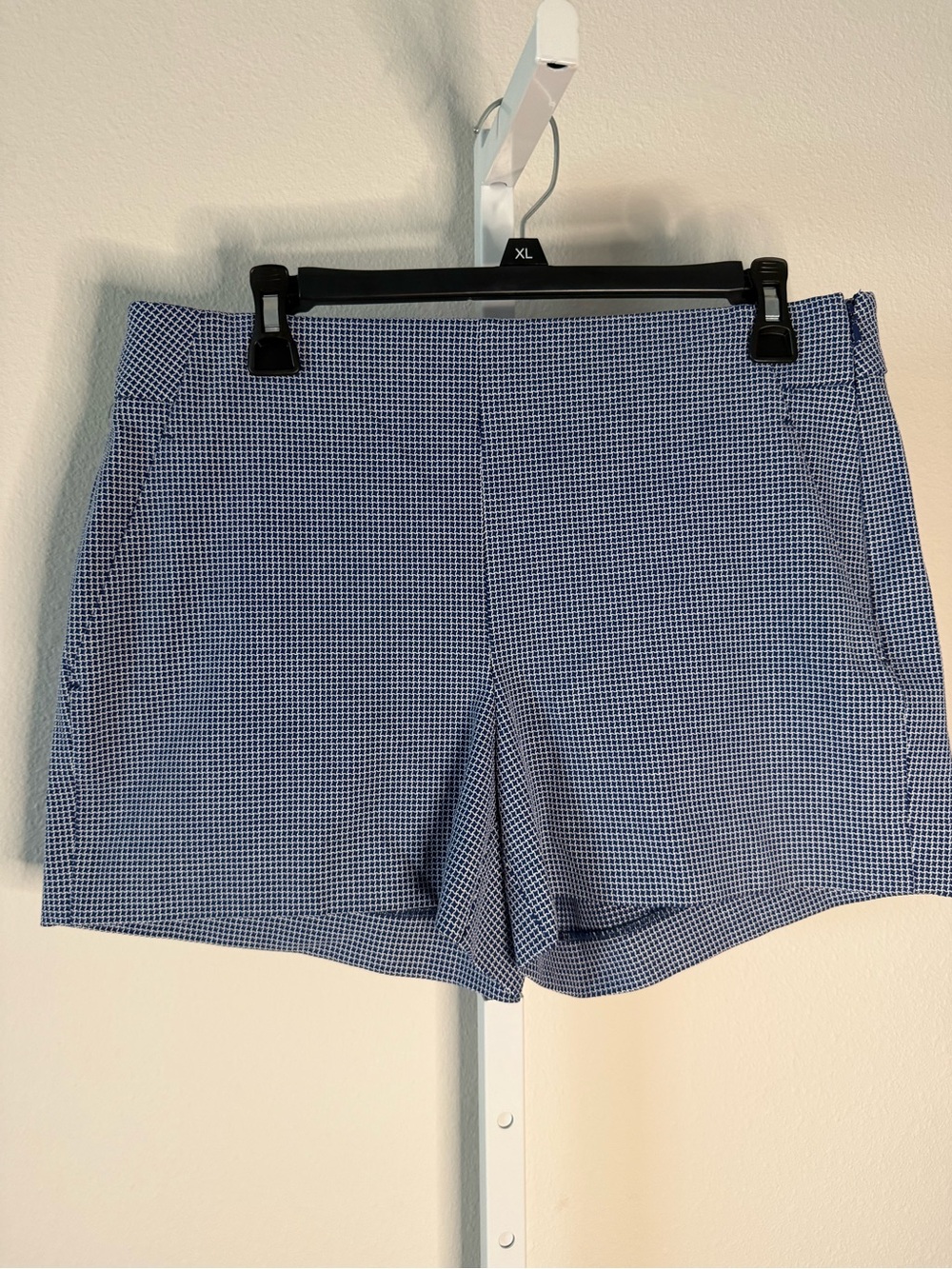 Banana Republic Women's Blue Micro-Check Shorts